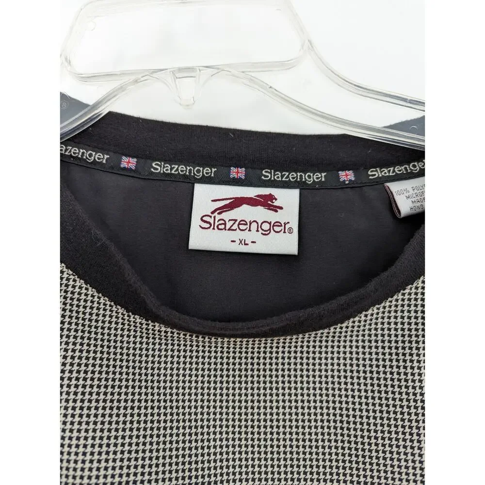Slazenger Men's XL Jacket Houndstooth Embroidery Microfiber Pullover